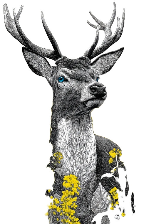 Majestic Deer Tattoo Vinyl Car Decal Sticker – Waterproof & UV-Resistant 8"