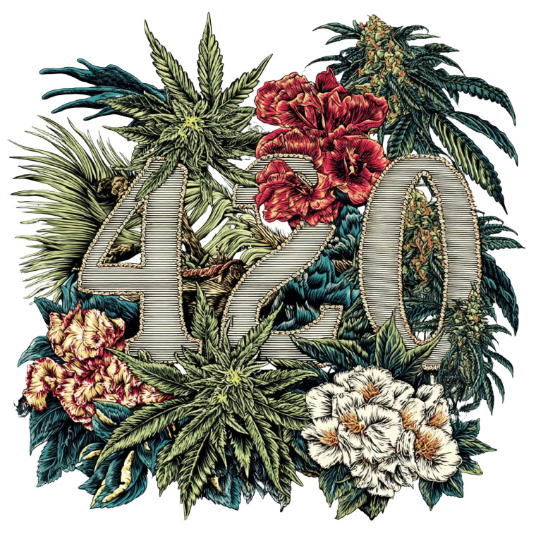 420 Tshirt Design Vinyl Car Decal Sticker – Waterproof & UV-Resistant 8"
