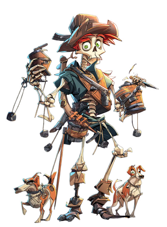 Pirate Skeleton Character Vinyl Car Decal Sticker – Waterproof & UV-Resistant 8"