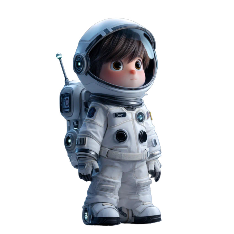Cute Astronaut Boy V2 Vinyl Car Decal Sticker – Waterproof & UV-Resistant 8"