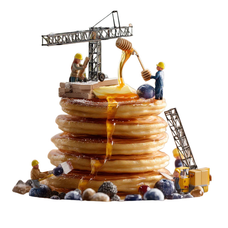 Pancake Construction Site Vinyl Car Decal Sticker – Waterproof & UV-Resistant 8"