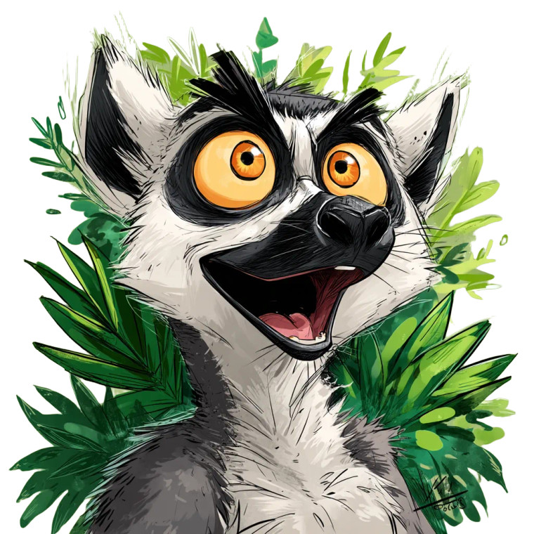 Legendary Lemur Vinyl Car Decal Sticker – Waterproof & UV-Resistant 8"