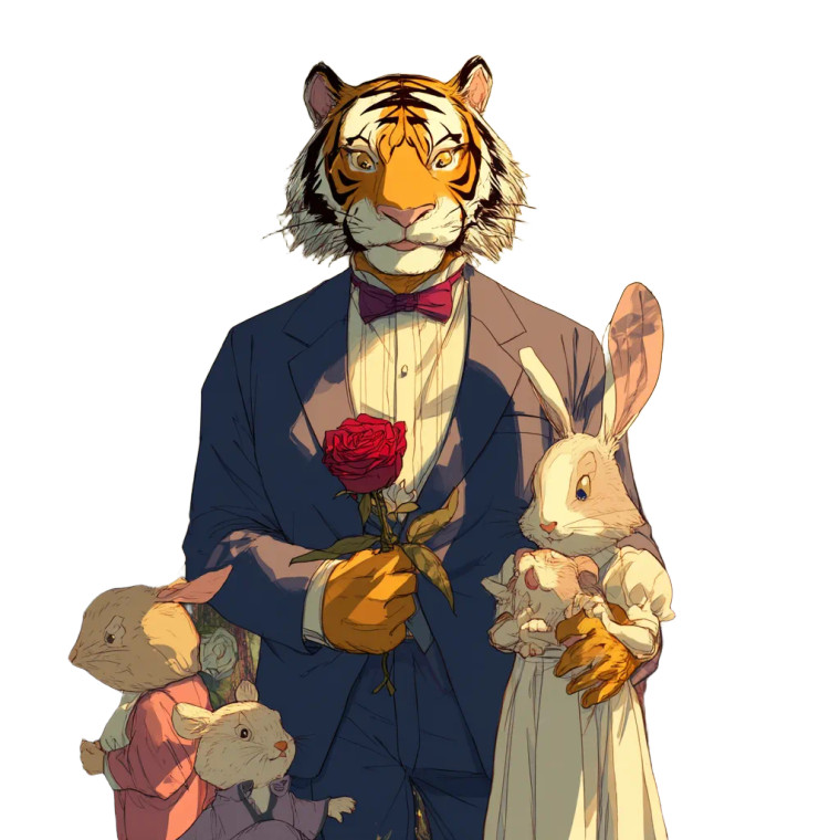 Animal Wedding Scene Vinyl Car Decal Sticker – Waterproof & UV-Resistant 8"