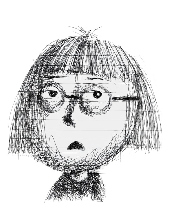 Whimsical Bored Girl Vinyl Car Decal Sticker – Waterproof & UV-Resistant 8"