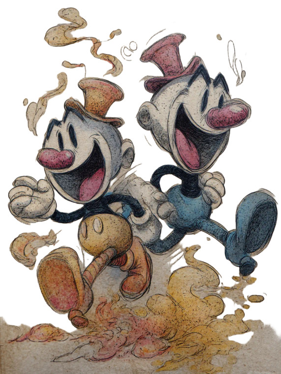 Vintage Cartoon Cuphead Vinyl Car Decal Sticker – Waterproof & UV-Resistant 8"