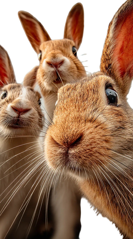 Adorable Rabbits Bloom V3 Vinyl Car Decal Sticker – Waterproof & UV-Resistant 8"