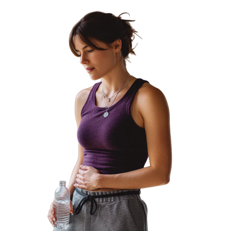 Woman In Workout Clothes Vinyl Car Decal Sticker – Waterproof & UV-Resistant 8"