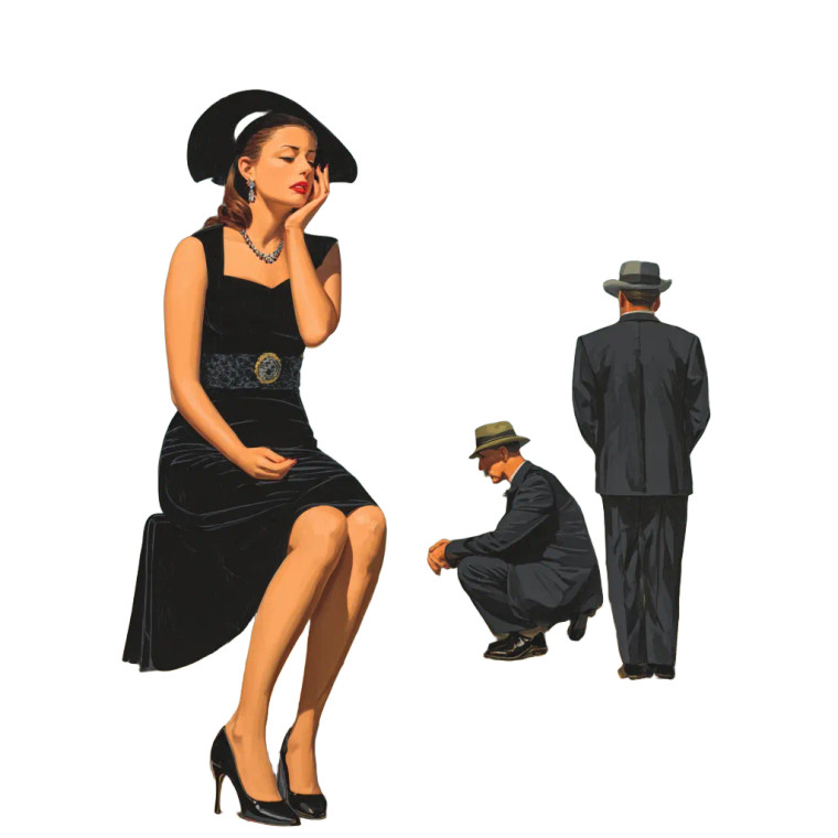 Mourning Widow Vinyl Car Decal Sticker – Waterproof & UV-Resistant 8"