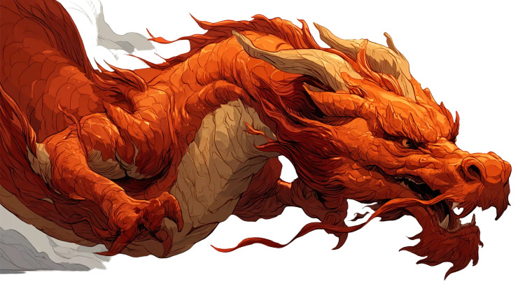 Flying Red Dragon Vinyl Car Decal Sticker – Waterproof & UV-Resistant 8"