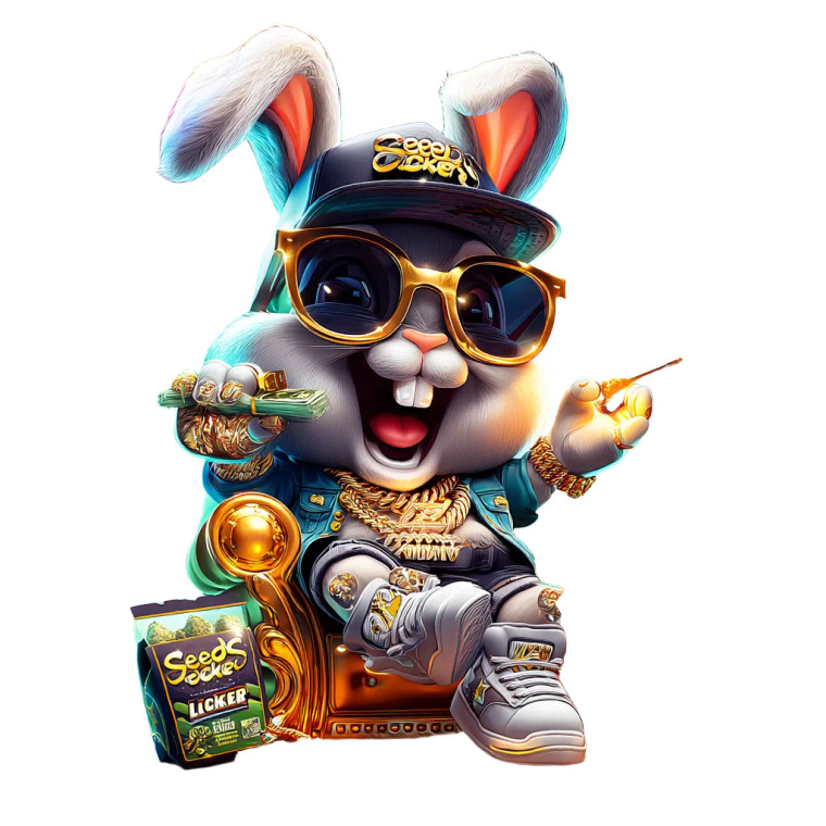 Flashy Rapper Easter Bunny Vinyl Car Decal Sticker – Waterproof & UV-Resistant 8"