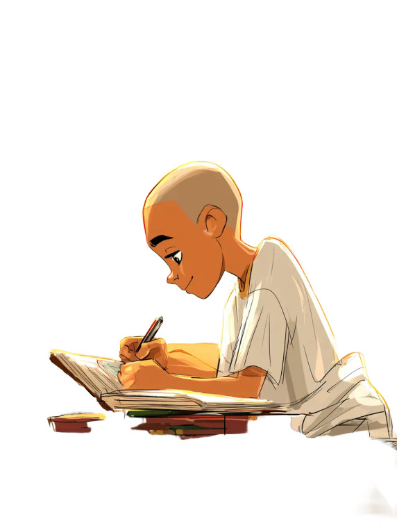 Writing Child Vinyl Car Decal Sticker – Waterproof & UV-Resistant 8"