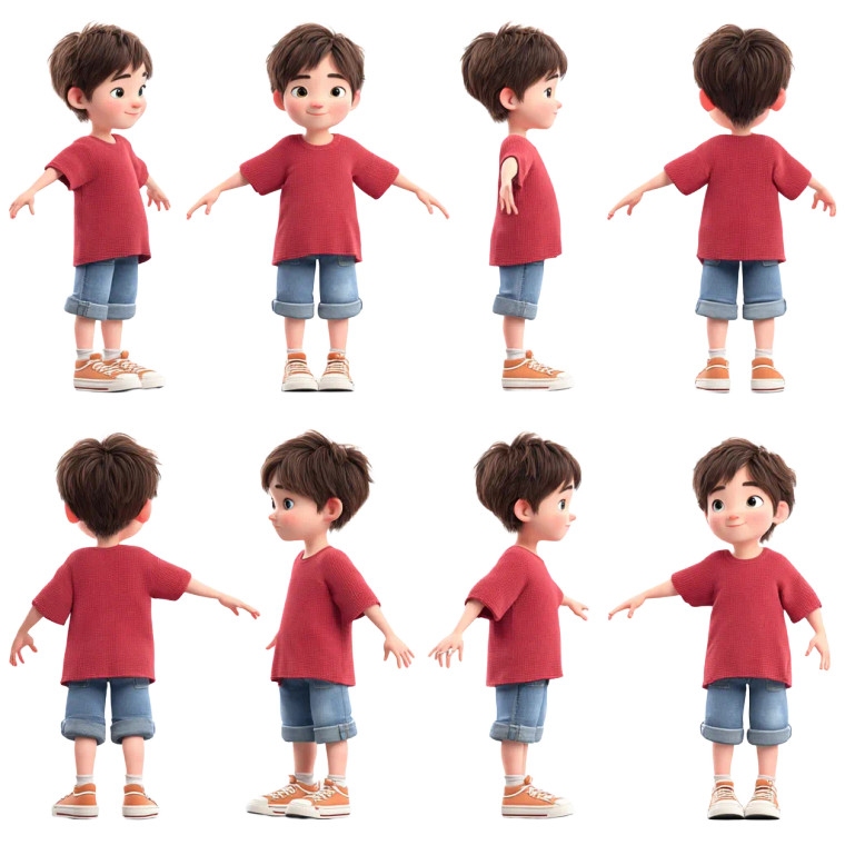 Cute Cartoon Boy V23 Vinyl Car Decal Sticker – Waterproof & UV-Resistant 8"
