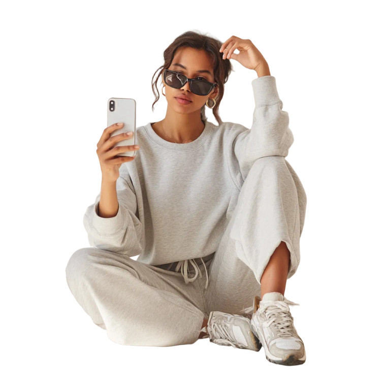 Stylish Selfie Woman V2 Vinyl Car Decal Sticker – Waterproof & UV-Resistant 8"