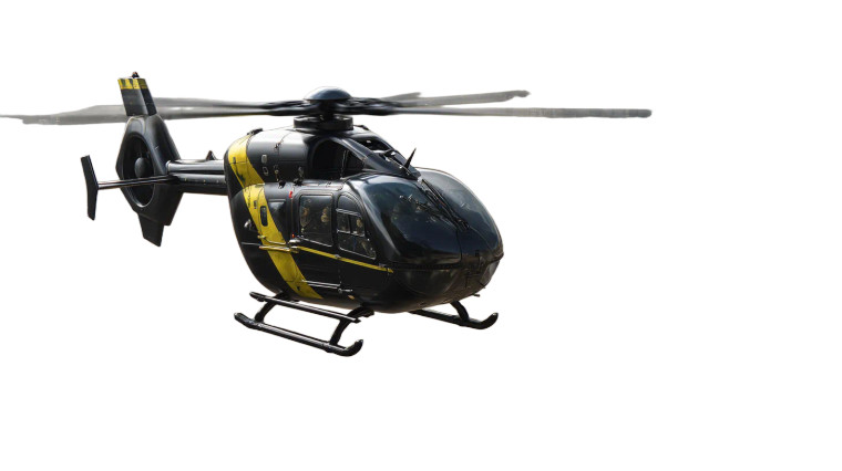 Modern Black Helicopter Vinyl Car Decal Sticker – Waterproof & UV-Resistant 8"