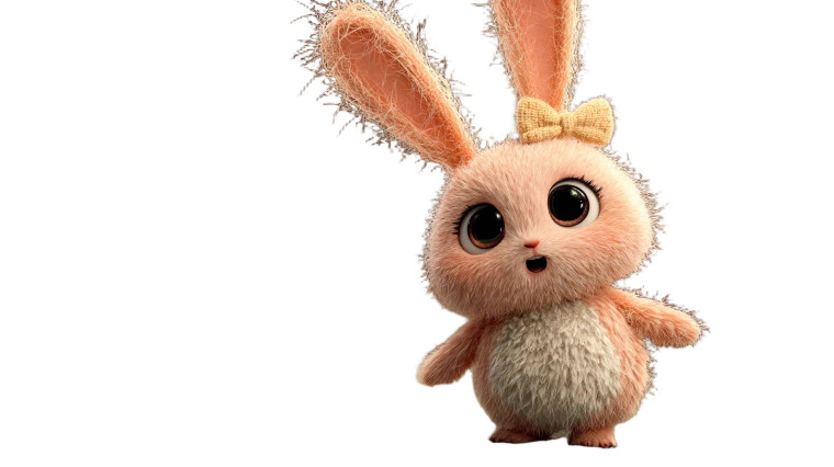 Pixar-Style Bunny Bella V2 Vinyl Car Decal Sticker – Waterproof & UV-Resistant 8"