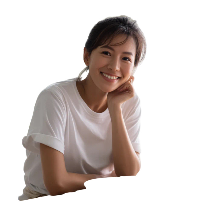 Asian Woman Dining Vinyl Car Decal Sticker – Waterproof & UV-Resistant 8"