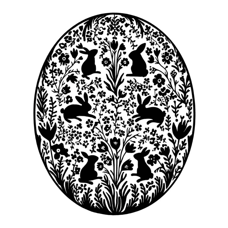 Folky Linocut Design Vinyl Car Decal Sticker – Waterproof & UV-Resistant 8"