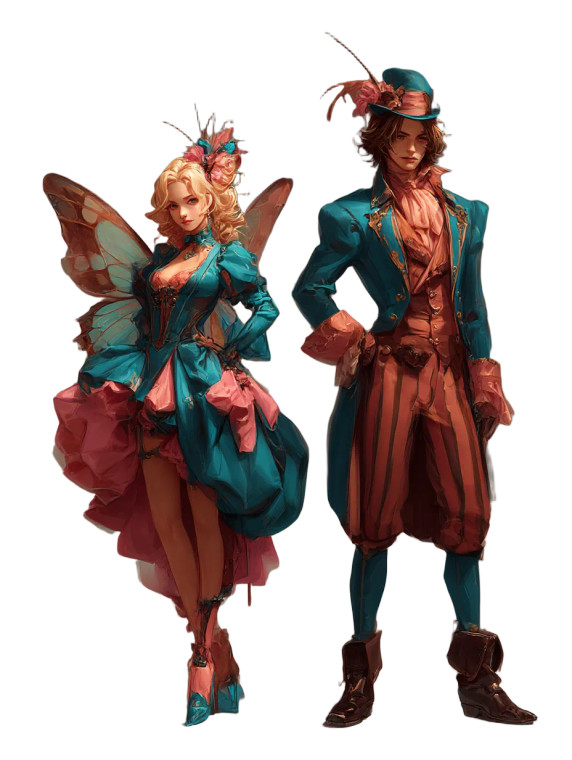 Fairy Couple Ball Vinyl Car Decal Sticker – Waterproof & UV-Resistant 8"