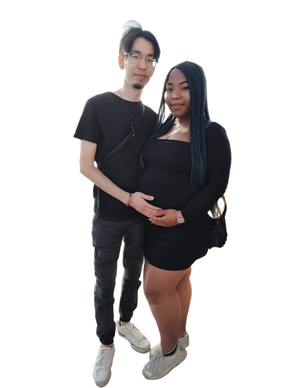 Pregnant Couple On Cruise Vinyl Car Decal Sticker – Waterproof & UV-Resistant 8"