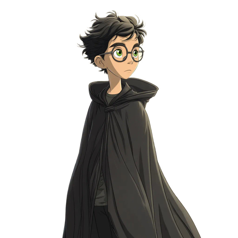 Wizard Boy Vinyl Car Decal Sticker – Waterproof & UV-Resistant 8"