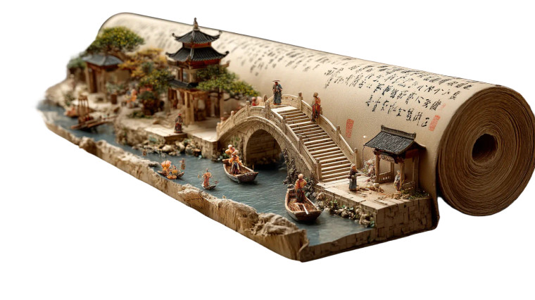 Magical Scroll Diorama Vinyl Car Decal Sticker – Waterproof & UV-Resistant 8"