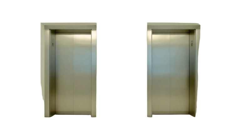 Elevator Doors Vinyl Car Decal Sticker – Waterproof & UV-Resistant 8"