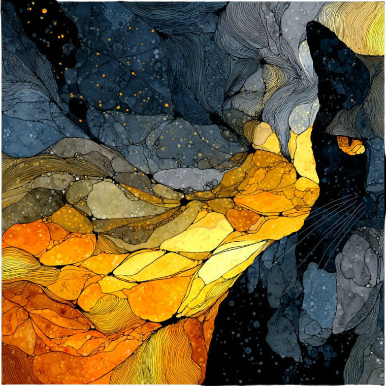 Calico Cat Constellation Vinyl Car Decal Sticker – Waterproof & UV-Resistant 8"