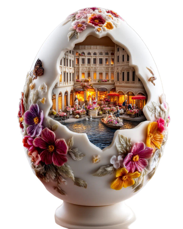 Fabergé-Style Egg Vinyl Car Decal Sticker – Waterproof & UV-Resistant 8"