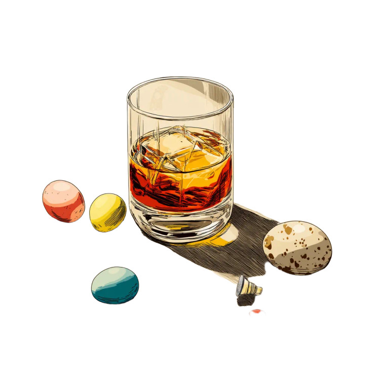 Easter Alcohol Illustration Vinyl Car Decal Sticker – Waterproof & UV-Resistant 8"