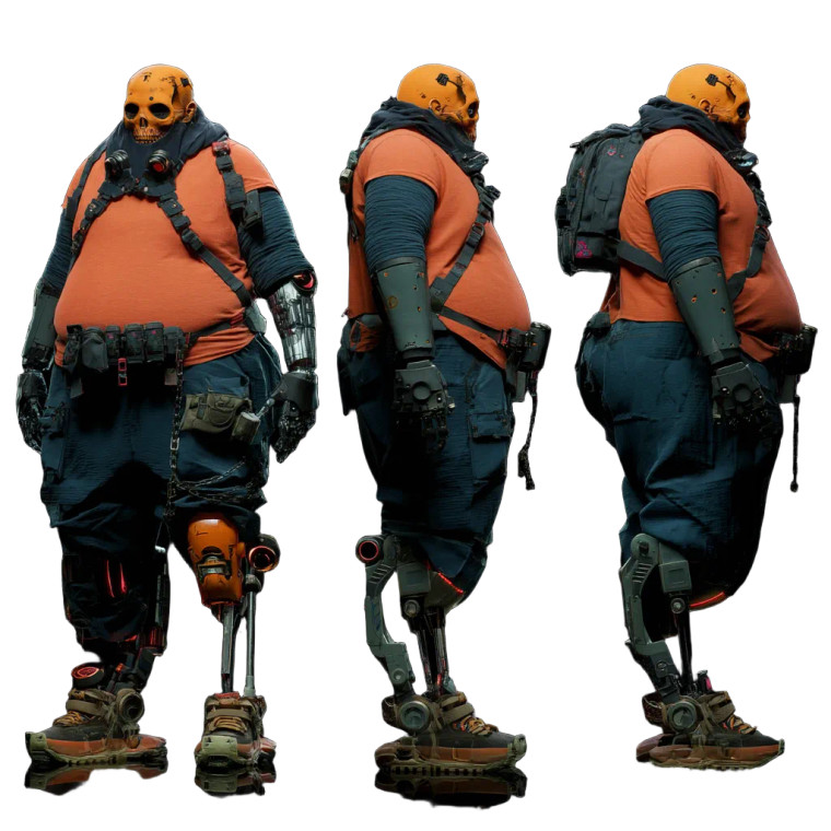 Cyber Soldier Character Vinyl Car Decal Sticker – Waterproof & UV-Resistant 8"