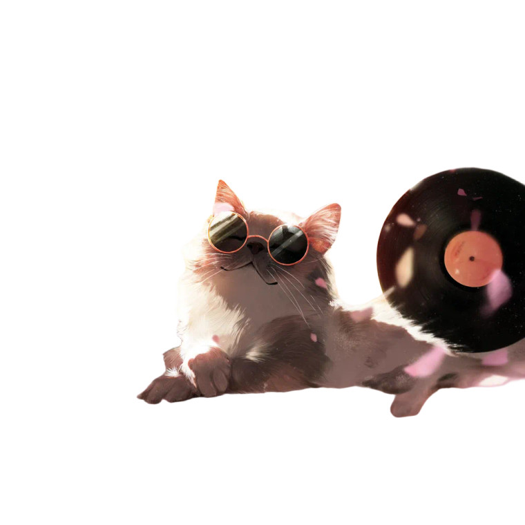 Dreamy Cat Lounging Vinyl Car Decal Sticker – Waterproof & UV-Resistant 8"