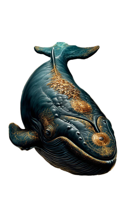 Majestic Whale Painting Vinyl Car Decal Sticker – Waterproof & UV-Resistant 8"