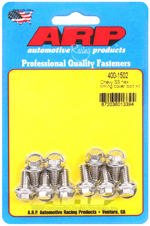 ARP Stainless Steel Timing Cover Bolt | For All Chevy V8 | 170,000 PSI Strength | Polished Hex Head