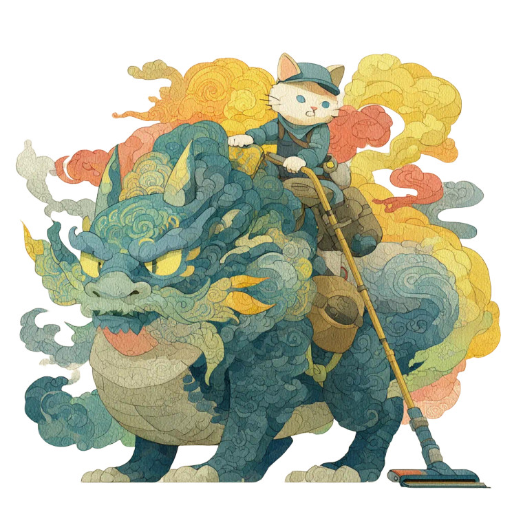 Kitten Vs Vacuum Vinyl Car Decal Sticker – Waterproof & UV-Resistant 8"