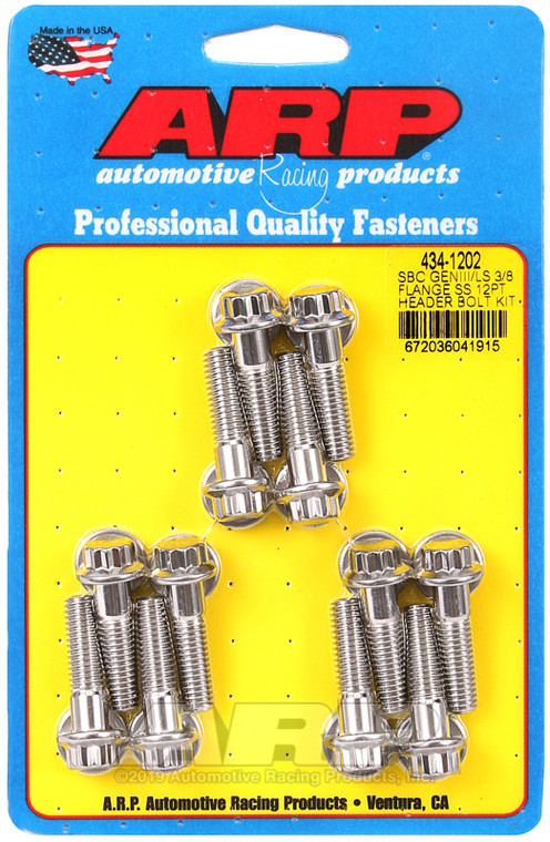 High Performance Stainless Steel Exhaust Header Bolt Set | ARP Auto Racing LS Small Block Gen 3
