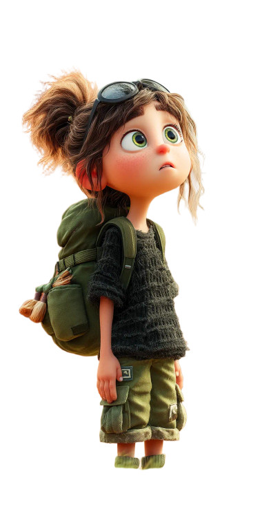 Adventurous Hiking Girl Vinyl Car Decal Sticker – Waterproof & UV-Resistant 8"