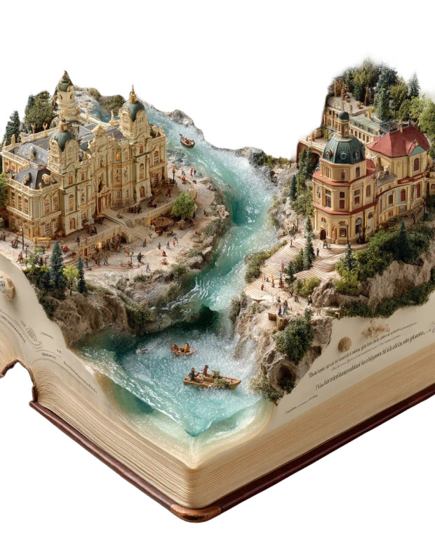 Miniature City Book Vinyl Car Decal Sticker – Waterproof & UV-Resistant 8"