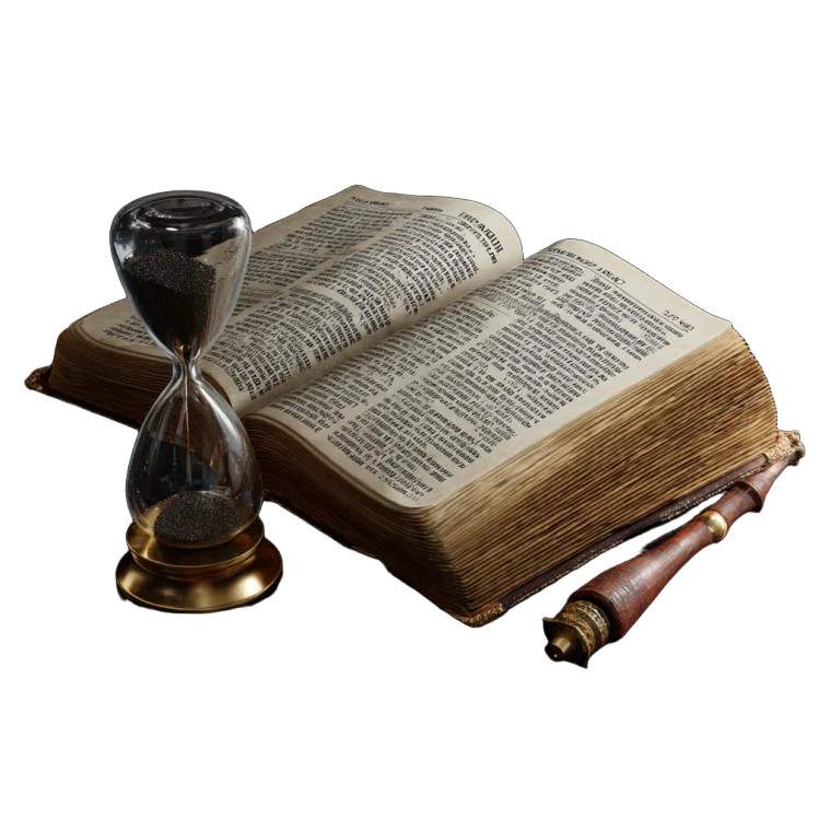 Bible And Hourglass Vinyl Car Decal Sticker – Waterproof & UV-Resistant 8"