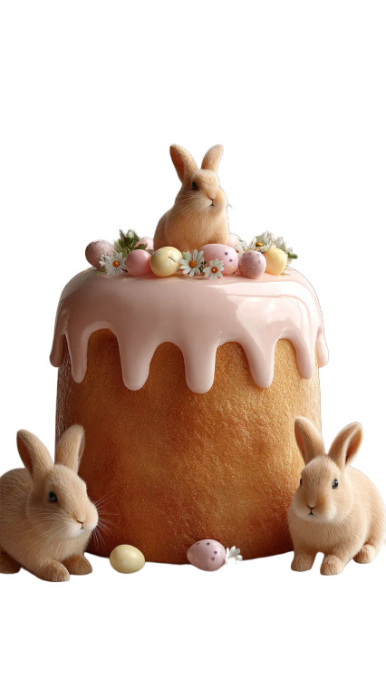 Easter Kulich Cake Vinyl Car Decal Sticker – Waterproof & UV-Resistant 8"