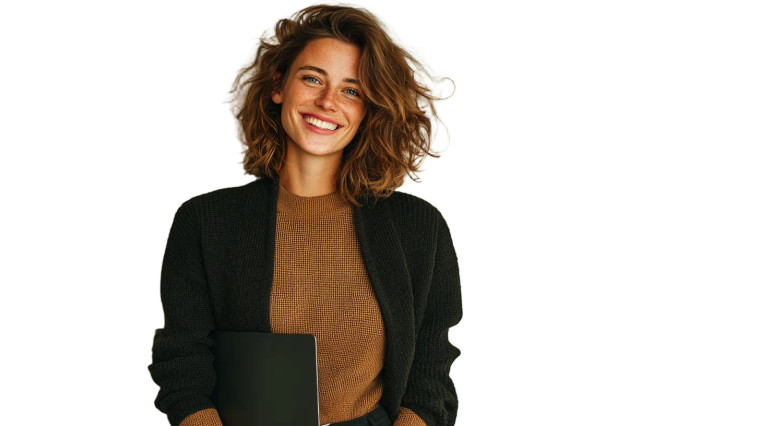 Business Woman Working Vinyl Car Decal Sticker – Waterproof & UV-Resistant 8"