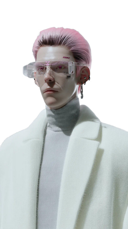 Fashionable Virtual Model Vinyl Car Decal Sticker – Waterproof & UV-Resistant 8"