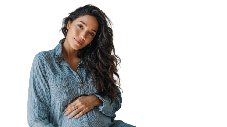 Pregnant Latina Portrait Vinyl Car Decal Sticker – Waterproof & UV-Resistant 8"