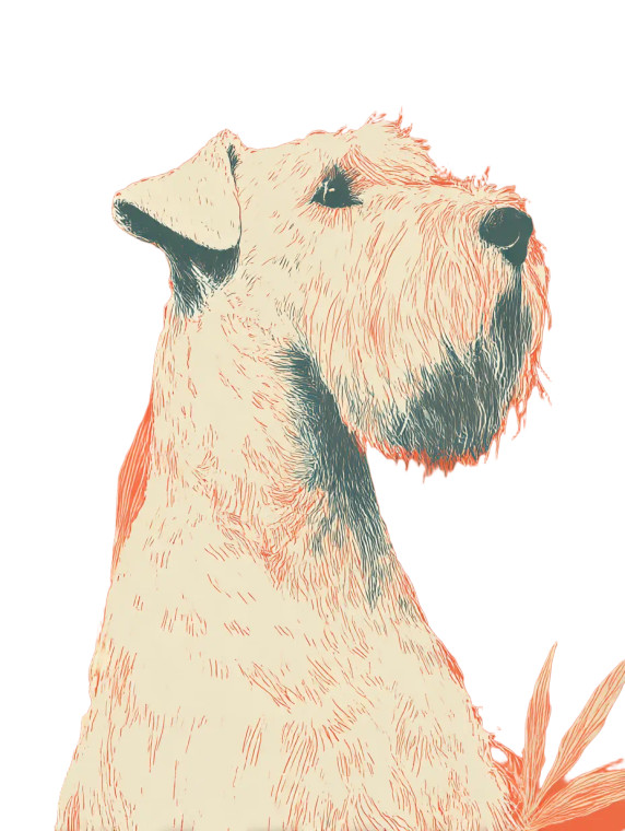 Wheaten Terrier Portrait Vinyl Car Decal Sticker – Waterproof & UV-Resistant 8"