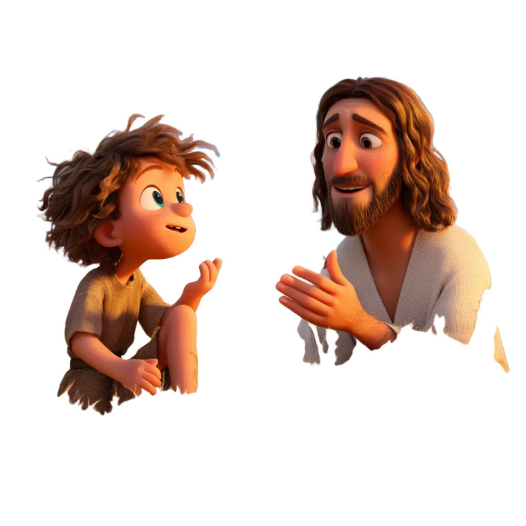 Jesus And Pixar Child Vinyl Car Decal Sticker – Waterproof & UV-Resistant 8"