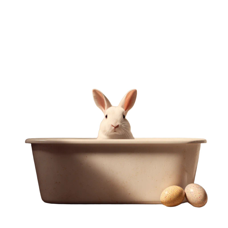 White Rabbit Easter Vinyl Car Decal Sticker – Waterproof & UV-Resistant 8"