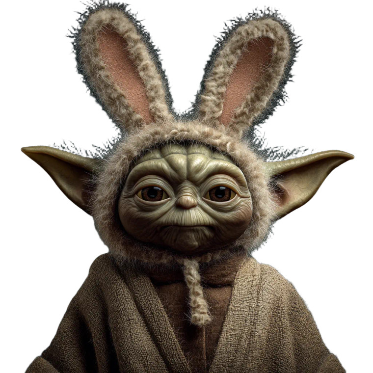 Yoda Easter Bunny V2 Vinyl Car Decal Sticker – Waterproof & UV-Resistant 8"
