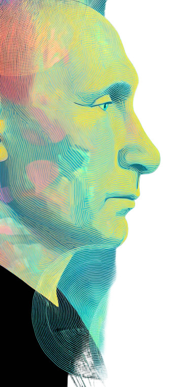 Abstract Putin Portrait Vinyl Car Decal Sticker – Waterproof & UV-Resistant 8"