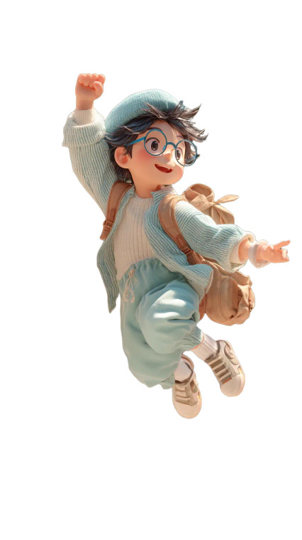 Joyful Boy Jumping Vinyl Car Decal Sticker – Waterproof & UV-Resistant 8"