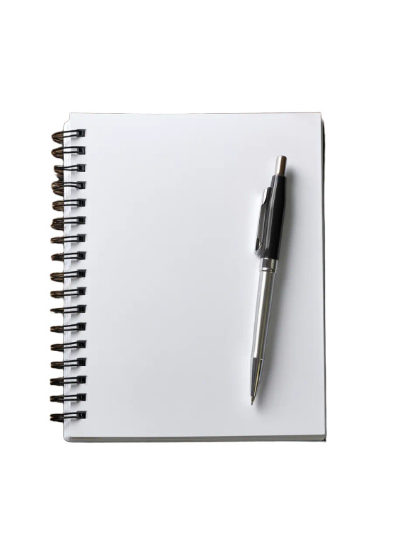 Empty Notebook Vinyl Car Decal Sticker – Waterproof & UV-Resistant 8"