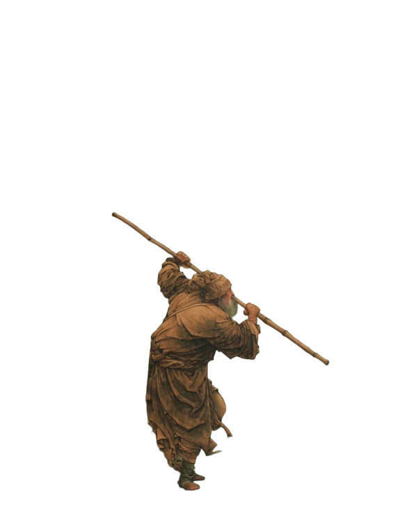 Woodcutter In Bamboo Vinyl Car Decal Sticker – Waterproof & UV-Resistant 8"